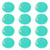 Club Pack of 12 Battery Operated LED Teal Waterproof Floating Blimp Lights - IMAGE 1
