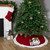 Cable Knit Christmas Tree Skirt - 48" - Red and White - IMAGE 3