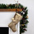 Faux Fur Christmas Stocking with Pom Poms - 20.5" - Beige and Brown - IMAGE 2