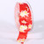 Floral Wired Craft Ribbon 1" x 27 Yards - Red and White - IMAGE 1