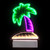 LED Lighted 3D Palm Tree Infinity Mirror - 8" - IMAGE 4