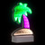 LED Lighted 3D Palm Tree Infinity Mirror - 8" - IMAGE 5