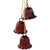 Fluted Bells Trio Christmas Decorations - 20" - Red - Set of 2 - IMAGE 3