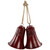 Embossed Christmas Bell Ornaments - 6" - Burgundy - Set of 2 - IMAGE 2