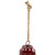 Embossed Christmas Bell Ornaments - 6" - Burgundy - Set of 2