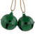 Antiqued Christmas Jingle Bells Ornaments - 3" - Green - Set of 2 - IMAGE 3