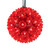 LED Lighted Hanging Starlight Floral Sphere Outdoor Christmas Decoration- 6" - Red - IMAGE 2