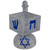 LED Lighted Hanukkah Dreidel Outdoor Decoration - 37" - Clear Lights - Silver - IMAGE 2