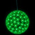 LED Lighted Starlight Floral Sphere Outdoor Hanging Christmas Decoration- 7.5" - Green Lights - IMAGE 1
