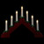 LED Lighted Christmas Candelabra Bridge - 13" - Red - IMAGE 3