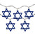 10ct Star of David Hanukkah Lights - White LED - 5' - Clear Wire - IMAGE 2