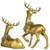 Reindeer with Wreaths Christmas Figurines - Gold - Set of 2 - IMAGE 5