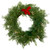 Real Touch™ Cedar and White Pine Artificial Christmas Wreath - 30" - Warm White LED - IMAGE 2