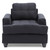 Solid Tufted Upholstered Accent Chair - 38" - Black - IMAGE 1
