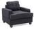 Solid Tufted Upholstered Accent Chair - 38" - Black - IMAGE 2