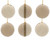 Mesh and Ribbon Christmas Ball Ornament - 4" - Gold - Set of 6 - IMAGE 2