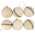 Mesh and Ribbon Christmas Ball Ornament - 4" - Gold - Set of 6 - IMAGE 4