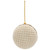 Mesh and Ribbon Christmas Ball Ornament - 4" - Gold - Set of 6