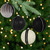 Sequined and Textured Christmas Ball Ornaments - 2.75" - Black - Set of 4 - IMAGE 1