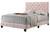 Tufted Faux Jewel Velvet Upholstered Full Panel Bed - 77" - Pink - IMAGE 2
