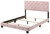 Tufted Faux Jewel Velvet Upholstered Full Panel Bed - 77" - Pink - IMAGE 3