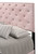 Tufted Faux Jewel Velvet Upholstered Full Panel Bed - 77" - Pink - IMAGE 4