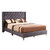 Jeweled Tufted Upholstered Panel Full Bed - 80" - Gray - IMAGE 1