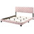 Velvet Tufted Upholstered King Panel Bed - 83" - Pink - IMAGE 1