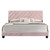 Velvet Tufted Upholstered King Panel Bed - 83" - Pink - IMAGE 3