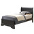 Solid Wooden Rectangular Twin Panel Bed - 84" - Black - IMAGE 2