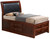Wooden Panel Twin Bed with Drawers - 87" - Cherry Brown - IMAGE 3