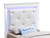 Jewel Tufted Mirrored Panel Twin Bed with LED Light - 80" - Silver - IMAGE 3