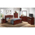 Faux Leather Upholstered Wooden Panel King Bed - 89" - Brown - IMAGE 1