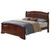 Faux Leather Upholstered Wooden Panel King Bed - 89" - Brown - IMAGE 2