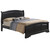Upholstered Faux Leather King Panel Bed - 89" - Black - IMAGE 1