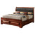 Upholstered Sleigh Full Panel Bed with Storage Drawers - 87" - Brown and Black - IMAGE 2