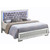Upholstered Crushed Velvet King Panel Bed with LED Light - 85" - Silver Champagne - IMAGE 2