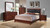 Padded Faux Leather Upholstered King Panel Bed - 87" - Brown and Black - IMAGE 2