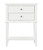 Wooden Rectangular Nightstand with Two Drawers - 28" - White - IMAGE 1