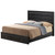 Solid Padded Upholstered Panel King Bed with Drawers - 87" - Black - IMAGE 2