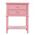 Wooden Nightstand Accent Table with 2-Drawers - 28" - Pink - IMAGE 1