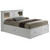 King Platform Bed with Storage Drawers - 87" - White - IMAGE 1