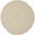 17" Gray and White Traditional Style Round Area Throw Rug Sample - IMAGE 1