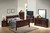 Wooden Sleigh Queen Platform Bed - 84" - Dark Brown - IMAGE 4