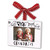 Grandkids Photo Frame Christmas Ornament - 3.75" - White and Red - IMAGE 1