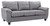 Flared Arm Faux Leather Tufted Straight Sofa - 78" - Gray - IMAGE 1