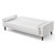 Flared Arm Faux Leather Tufted Straight Sofa with Bolster Pillows - 85" - White - IMAGE 3