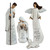 4-Piece Savior Is Born Holy Family Christmas Nativity Set - 7.25" - Cream and Black - IMAGE 1