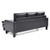 Faux Leather L Shaped Sectional Sofa - 76" - Black - IMAGE 4