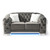 Button Tufted Flared Arm Velvet Straight Sofa with LED Lights - 71" - Gray - IMAGE 1